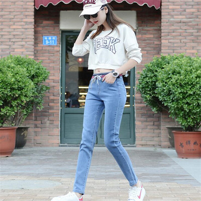 VIVAHEART Korean casual high waist elastic waist jeans women stretch Slim pants VWKN171137 light blue 28
VIVAHEART Korean casual high waist elastic waist jeans women stretch Slim pants VWKN171137 light blue 28