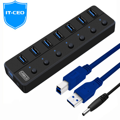 IT-CEO 7 USB3.0 Splitter Высокоскоростное расширение перетаскивания более семи интерфейсных конвертеров Ноутбук настольный компьютер HUB концентратор черный W1HUB-7U3
IT-CEO 7 USB3.0 Splitter Высокоскоростное расширение перетаскивания более семи интерфейсных конвертеров Ноутбук настольный компьютер HUB концентратор черный W1HUB-7U3