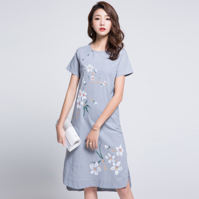 Sibara House 2017 summer buckle printing embroidery Chinese wind cheongsam temperament plain dress S72R0224A11M gray
Sibara House 2017 summer buckle printing embroidery Chinese wind cheongsam temperament plain dress S72R0224A11M gray