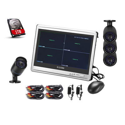 Cotier New 720P CCTV System 4CH DVR with 12.5inch Screen Built in 1TB HDD 1MP IP Camera Night Vision Surveillance Kit
Cotier New 720P CCTV System 4CH DVR with 12.5inch Screen Built in 1TB HDD 1MP IP Camera Night Vision Surveillance Kit