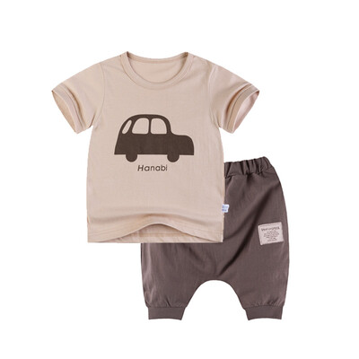 Yue Tong Lai children's suit summer boy short-sleeved T-shirt harem pants suit summer Y0015 khaki car 130
Yue Tong Lai children's suit summer boy short-sleeved T-shirt harem pants suit summer Y0015 khaki car 130