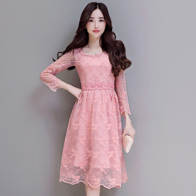A pond morning 2017 autumn sexy Slim dress lace sleeves in the long section S71R0542A26XL pink XL
A pond morning 2017 autumn sexy Slim dress lace sleeves in the long section S71R0542A26XL pink XL
