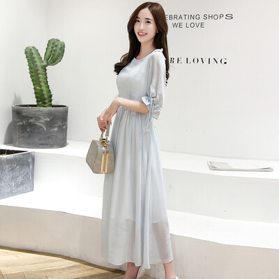 Siberian woman 2017 summer round collar five sleeves chiffon long temperament dress S71R0156A1M light blue
Siberian woman 2017 summer round collar five sleeves chiffon long temperament dress S71R0156A1M light blue