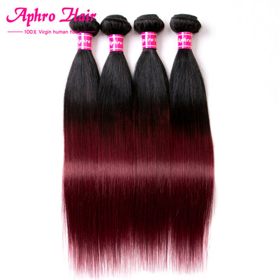 Aphro Hair 8A Human Virgin Ombre Hair 4 Bundles Brazilian Straight Hair Extension 8-28 Inch 1b-99J Color
Aphro Hair 8A Human Virgin Ombre Hair 4 Bundles Brazilian Straight Hair Extension 8-28 Inch 1b-99J Color