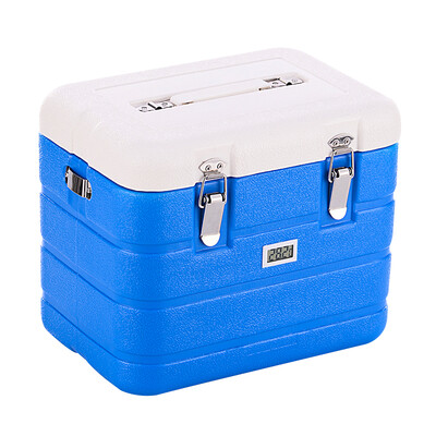 ICERS Insulation Box Car Drugs Insulated Storage Box Storage Box 6L With Strap Built-in Thermometer Blue&White
ICERS Insulation Box Car Drugs Insulated Storage Box Storage Box 6L With Strap Built-in Thermometer Blue&White