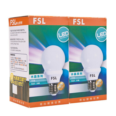 Foshan Lighting FSL LED Bulb Energy Saving Bulb 5W Daylight 6500K E27 Crystal Series 2 Pack
Foshan Lighting FSL LED Bulb Energy Saving Bulb 5W Daylight 6500K E27 Crystal Series 2 Pack