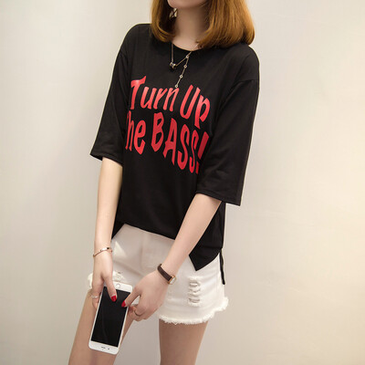 VIVAHEART Korean casual loose letter print T-shirt round neck short sleeve jacket female VWTD174142 black
VIVAHEART Korean casual loose letter print T-shirt round neck short sleeve jacket female VWTD174142 black