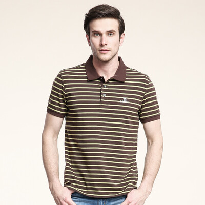Camel (CAMEL) men's T-shirt men's business casual striped lapel short-sleeved cotton T-shirt X5B203137 coffee XXXL
Camel (CAMEL) men's T-shirt men's business casual striped lapel short-sleeved cotton T-shirt X5B203137 coffee XXXL