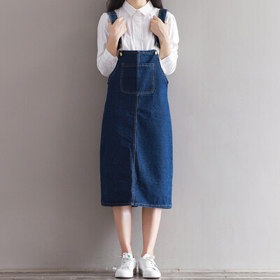 CITYPLUS Arts&Culture of the Department of Women&39s loose large size Slim washed jeans dress CWQZ172366 dark blue