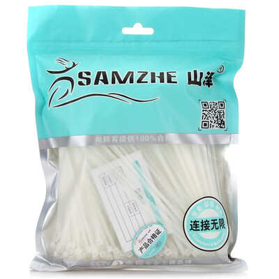 Shanze (SAMZHE) 3,6 * 200 мм ZD-14 профессиональный самоблокирующийся нейлоновый кабель более прочная лента для крепления ленты многофункциональные ремни галстук шелковые прозрачные кабельные стяжки 100 / сумка