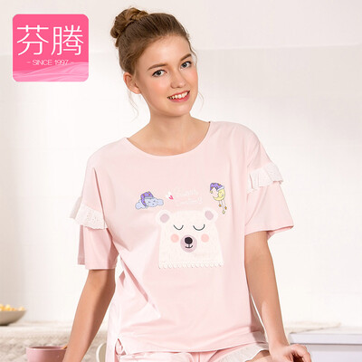 Fen Teng FENTENG underwear pajamas summer 2017 new pure cute cartoon printing sweet home service suit female X9723935 light pink XL
Fen Teng FENTENG underwear pajamas summer 2017 new pure cute cartoon printing sweet home service suit female X9723935 light pink XL