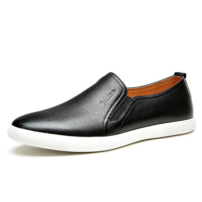 Goldlion (goldlion) men's shoes leather shoes fashion casual shoes feet light wild shoes 591710138APB-black -41 yards