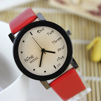 New quartz watch English fashion generous Europe and the United States simple male and female students couple watches YZL0532TH-4
New quartz watch English fashion generous Europe and the United States simple male and female students couple watches YZL0532TH-4