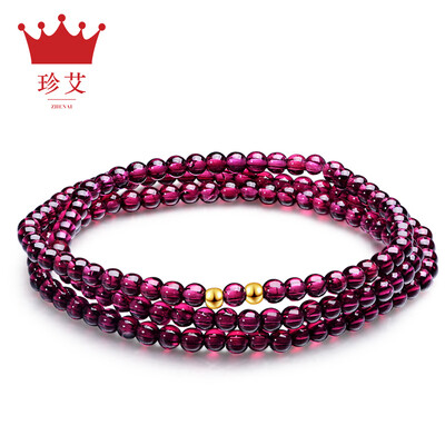 Zhenai Z-2901 18K gold transfer bead bracelet female garnet purple teeth Wujin beads hand string 50cm 3 laps
Zhenai Z-2901 18K gold transfer bead bracelet female garnet purple teeth Wujin beads hand string 50cm 3 laps
