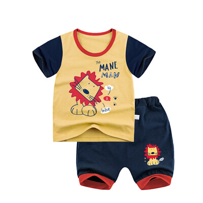 Yue Tong Lai children's suit summer boy short-sleeved T-shirt haulong pants summer suit Y1922 yellow lion 110
Yue Tong Lai children's suit summer boy short-sleeved T-shirt haulong pants summer suit Y1922 yellow lion 110