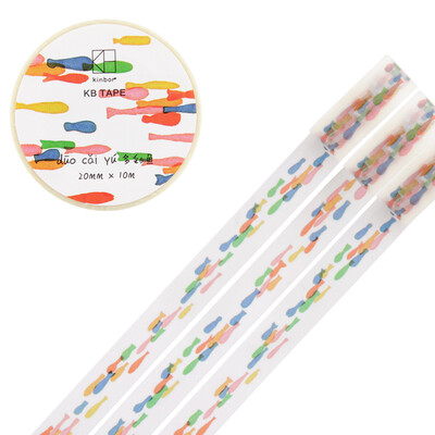 Kinbor hand and paper tape 20mm * 10m hand account decoration color stationery tape / colorful fish DTB64024
Kinbor hand and paper tape 20mm * 10m hand account decoration color stationery tape / colorful fish DTB64024
