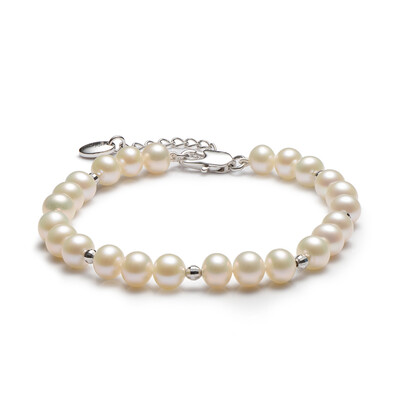 Beijing Run Pearl Jurong 6-7mmS925 silver inlaid freshwater pearl bracelet round white alloy button 18cm 3cm
Beijing Run Pearl Jurong 6-7mmS925 silver inlaid freshwater pearl bracelet round white alloy button 18cm 3cm