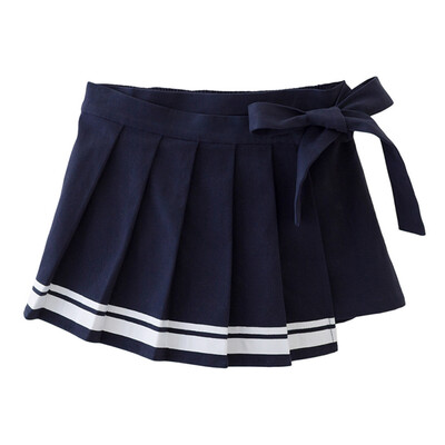 Florian Flordeer French Kids Girl Navy Wind Bow Skirt F72004 Navy Cyan 130