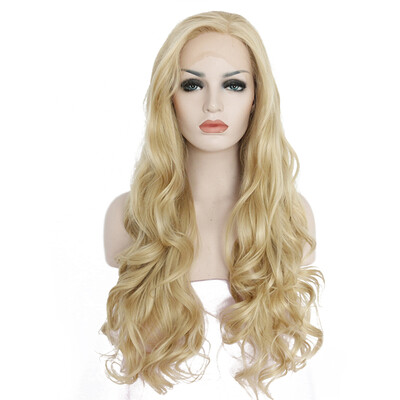 Anogol Golden Blonde Long Body Wavy Handmade Peruca Laco Sintetico Heat Resistant Natural Hair Wigs Synthetic Lace Front Wig
Anogol Golden Blonde Long Body Wavy Handmade Peruca Laco Sintetico Heat Resistant Natural Hair Wigs Synthetic Lace Front Wig