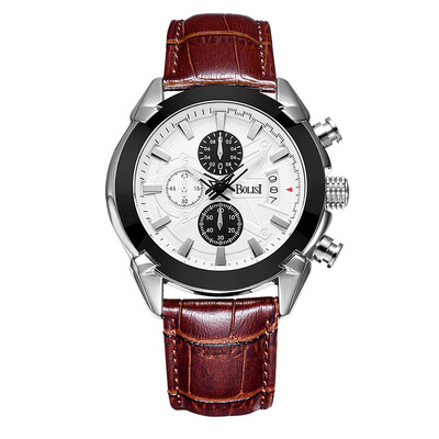 BOLISI 8201 Multifunction Quartz Wrist Watch With Calfskin Leather Watch Band For Men
BOLISI 8201 Multifunction Quartz Wrist Watch With Calfskin Leather Watch Band For Men