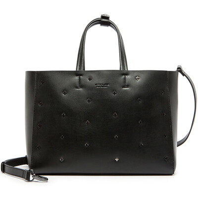 JESSIE&JANE&Jane fashion shoulder bag large capacity leather handbag J27F1271881BK black
