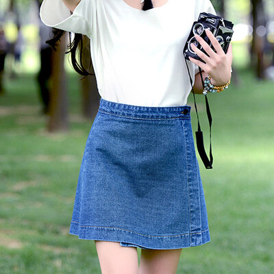 City Plus CITYPLUS Artistic Slim A word skirt student fresh anti-emptied denim short skirt CWQZ174470 light blue
City Plus CITYPLUS Artistic Slim A word skirt student fresh anti-emptied denim short skirt CWQZ174470 light blue
