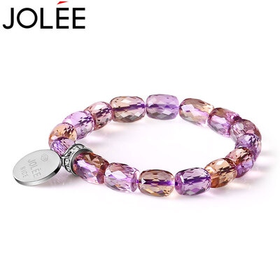 Yu Lan JOLEE bracelet natural purple yellow crystal Korean version of the simple hand string color gemstones style bracelet to send his girlfriend honor his wife gift purple
Yu Lan JOLEE bracelet natural purple yellow crystal Korean version of the simple hand string color gemstones style bracelet to send his girlfriend honor his wife gift purple