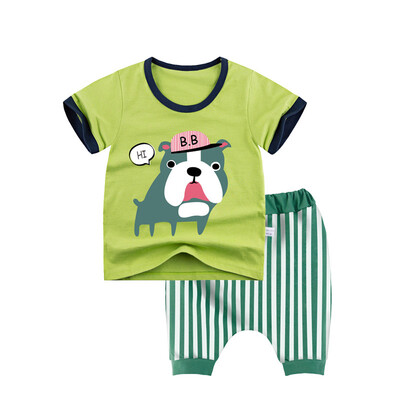 Yue Tong Lai children 's suit summer boys short - sleeved T - shirt harem pants summer suit Y1920 striped dog 140
Yue Tong Lai children 's suit summer boys short - sleeved T - shirt harem pants summer suit Y1920 striped dog 140