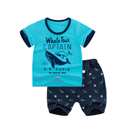 Yue Tong Lai children's suit summer boy short-sleeved T-shirt harem pants summer suit Y1927 deep sea whale 150
Yue Tong Lai children's suit summer boy short-sleeved T-shirt harem pants summer suit Y1927 deep sea whale 150