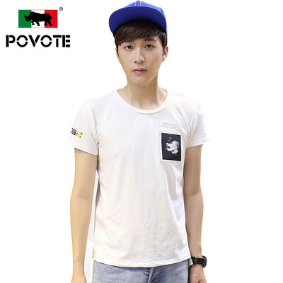 Paulo rhinoceros (POVOTE) T-shirt men's round neck short-sleeved cotton character printing short section of young men's youth casual men's clothing jacket PVBKT25 white
Paulo rhinoceros (POVOTE) T-shirt men's round neck short-sleeved cotton character printing short section of young men's youth casual men's clothing jacket PVBKT25 white
