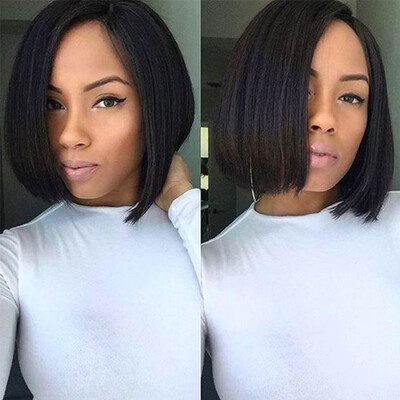 Silky straight Glueless lace front bob wigs brazilian human hair short bob lace front human hair wigs with baby hair
Silky straight Glueless lace front bob wigs brazilian human hair short bob lace front human hair wigs with baby hair
