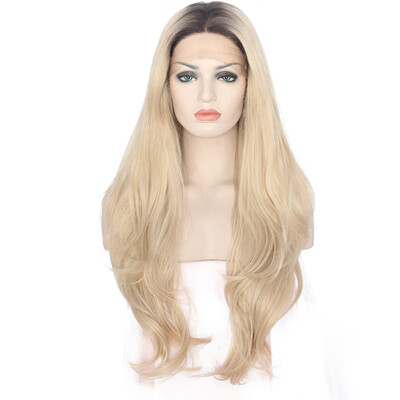 Anogol Heat Resistant Natural Long Blonde Wavy Glueless Peruca Laco Sintetico Fully Hair Wigs Dark Roots Synthetic Lace Front Wig
Anogol Heat Resistant Natural Long Blonde Wavy Glueless Peruca Laco Sintetico Fully Hair Wigs Dark Roots Synthetic Lace Front Wig