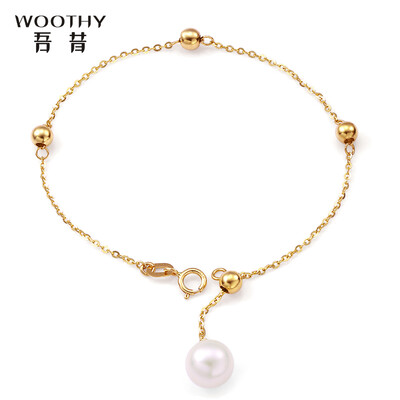 WOOTHY WOODHY 18k gold hand chain drunk love fashion simple pearl fall gold bracelet adjustable
WOOTHY WOODHY 18k gold hand chain drunk love fashion simple pearl fall gold bracelet adjustable
