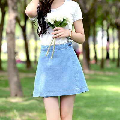 City Plus CITYPLUS Artistic Slim A word skirt student fresh anti-emptied denim short skirt CWQZ174470 light blue
City Plus CITYPLUS Artistic Slim A word skirt student fresh anti-emptied denim short skirt CWQZ174470 light blue