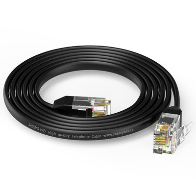Win shengwei telephone line 4-core indoor plane multi-strand flat 10 m black 6P4C pure copper finished RJ11 cable TC-1100A
Win shengwei telephone line 4-core indoor plane multi-strand flat 10 m black 6P4C pure copper finished RJ11 cable TC-1100A