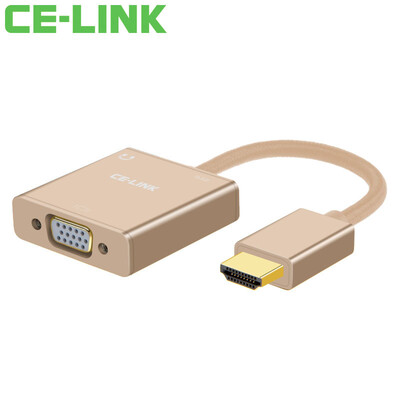 CE-LINK 1684 HDMI to VGA cable with audio power supply interface HD video adapter computer box connection TV monitor projector adapter black
CE-LINK 1684 HDMI to VGA cable with audio power supply interface HD video adapter computer box connection TV monitor projector adapter black