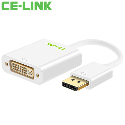 CE-LINK 1610 DP to DVI Converter 1.2 версия активного адаптера Displayport to DVI, подключенного к телевизору высокой четкости белого цвета 
CE-LINK 1610 DP to DVI Converter 1.2 версия активного адаптера Displayport to DVI, подключенного к телевизору высокой четкости белого цвета