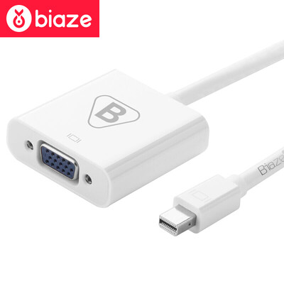 BIAZE Mini DP to VGA Converter Mini Displayport Adapter Apple Mac Air Pro Lightning Interface Adapter Line Projector Adapter ZH11-PC
BIAZE Mini DP to VGA Converter Mini Displayport Adapter Apple Mac Air Pro Lightning Interface Adapter Line Projector Adapter ZH11-PC