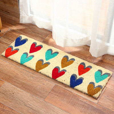 Ou Runzhe Carpet India imported coconut palm lengthened garden home entrance door carpet heart section