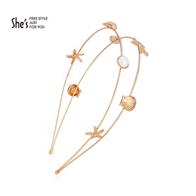 shes Qian Zi headdress jewelry headband hairpin card rose gold simple starfish shell copper element parallel bars headband gold
shes Qian Zi headdress jewelry headband hairpin card rose gold simple starfish shell copper element parallel bars headband gold