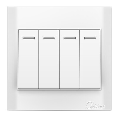 Midea (Midea) switch panel 86 four open dual control with fluorescent E03 elegant white
Midea (Midea) switch panel 86 four open dual control with fluorescent E03 elegant white