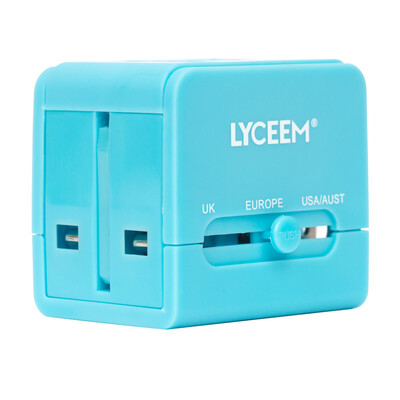 Blue orange LYCEEM global conversion socket dual USB charger to go abroad power converter plug European standard American standard British standard black 
Blue orange LYCEEM global conversion socket dual USB charger to go abroad power converter plug European standard American standard British standard black