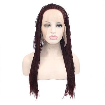 Anogol Braids Twist Handmade Burgundy Glueless Heat Resistant Fiber Hair Natural Fully Wigs For Women Lace Synthetic Front Wig
Anogol Braids Twist Handmade Burgundy Glueless Heat Resistant Fiber Hair Natural Fully Wigs For Women Lace Synthetic Front Wig