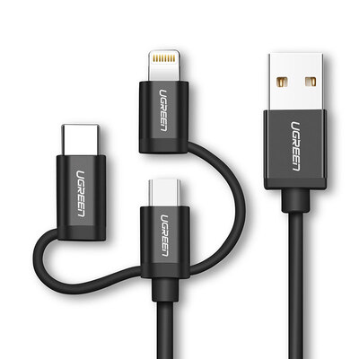 UGreen 30785 iOS&Andriod&Type-C 3-in-1 USB Charging Cable MFi Certified 15m Black for iphone Xs MaxXRX876 MIHuawei
UGreen 30785 iOS&Andriod&Type-C 3-in-1 USB Charging Cable MFi Certified 15m Black for iphone Xs MaxXRX876 MIHuawei