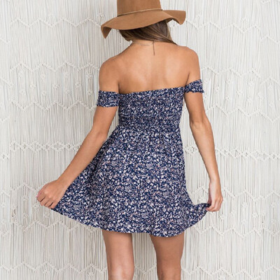 Summer little broken beautiful sexy wrapped chest printed skirt off-the-shoulder word broken beautiful dress
Summer little broken beautiful sexy wrapped chest printed skirt off-the-shoulder word broken beautiful dress