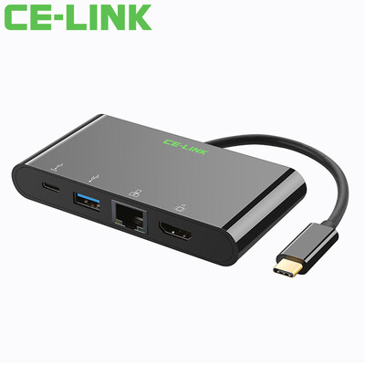 CE-LINK Type-C to HDMI / Gigabit Ethernet + USB3.0HUB USB-C Apple Computer Converter Data Transfer Mac Connection Projection Display Black 3976
CE-LINK Type-C to HDMI / Gigabit Ethernet + USB3.0HUB USB-C Apple Computer Converter Data Transfer Mac Connection Projection Display Black 3976