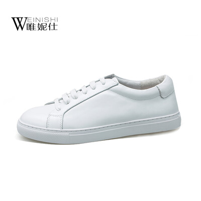 New paragraph autumn 2017 women's shoes fashion white shoes round head cowhide with flat casual shoes
New paragraph autumn 2017 women's shoes fashion white shoes round head cowhide with flat casual shoes