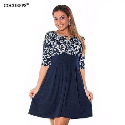 COCOEPPS Elegant 2017 plus size women clothing dress -6xl Autumn printing Dress casual women patchwork party dresses 
COCOEPPS Elegant 2017 plus size women clothing dress -6xl Autumn printing Dress casual women patchwork party dresses