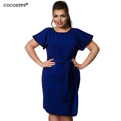COCOEPPS Patchwork Women Dress Big Size Butterfly Sleeve Sundress 2017 Plus Size Elegant Office Dress With Sashes Blue Vestidos
COCOEPPS Patchwork Women Dress Big Size Butterfly Sleeve Sundress 2017 Plus Size Elegant Office Dress With Sashes Blue Vestidos