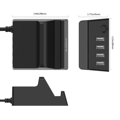 

Orrick Division (ORICO) CHK-4U USB зарядное устройство зарядки глава компании Apple творческий интеллект Huawei сотовый телефон таблетки универсальной зарядной подставки / зарядного устройства черный